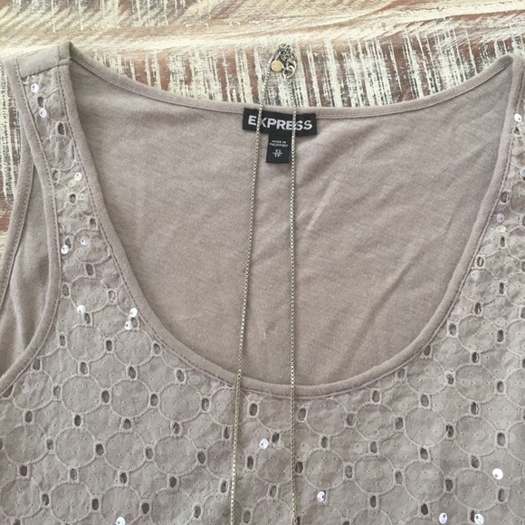 Express sequined tank top.  Like new. - Picture 2 of 2